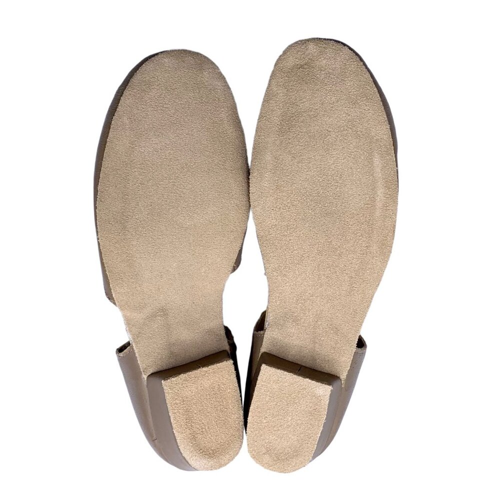 So Danca Jazz T-Strap Grecian Dance Sandals Tan Leather 4.5 Shoe Slip On Mileyka - Picture 6 of 10